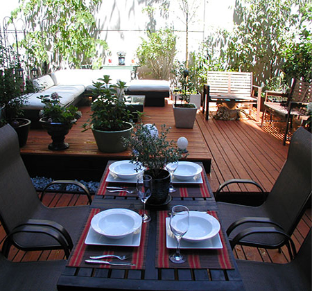 build or install multi level DIY deck dining area