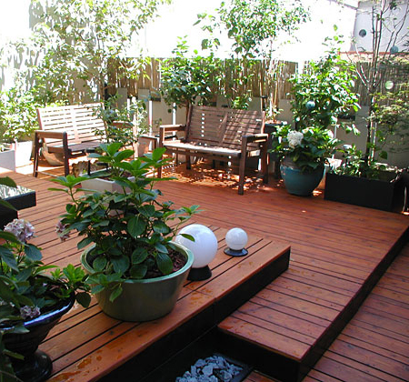 build or install multi level DIY deck seating area