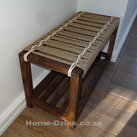 diy how to make jute rope woven riempie bench seat