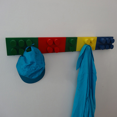diy lego block coat hanger coat rack for child bedroom