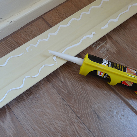 fit over skirtings over the top of existing skirting boards apply pattex no more nails adhesive