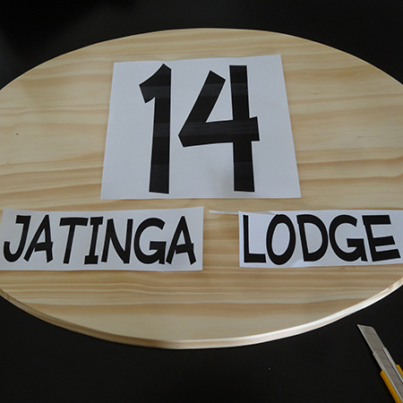 how to make custom house number plaque board use PC printer to print out numbers