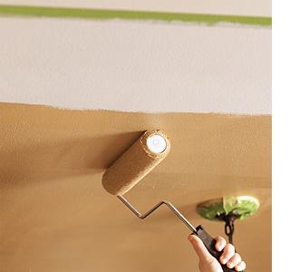 Paint a ceiling with metallic gold