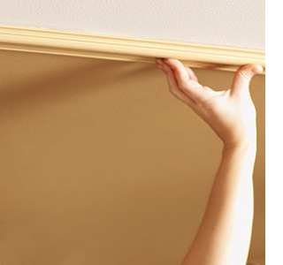 Paint a metallic ceiling  with plascon gold metallic