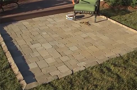 lay a paved patio in the garden