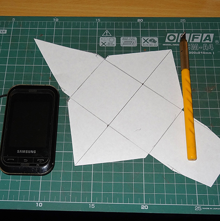 use cellphone to make template for fabric, suede, pleather or leather cellphone holder