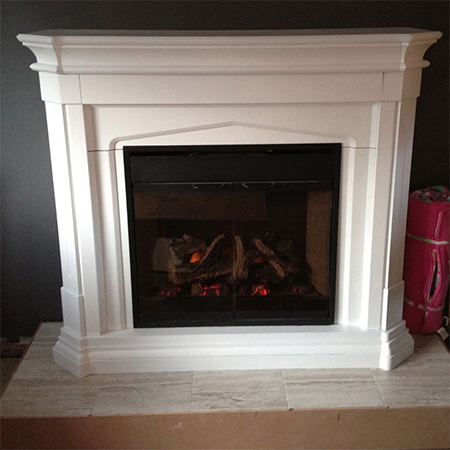make fireplace surround and shelf for gas or electric fire