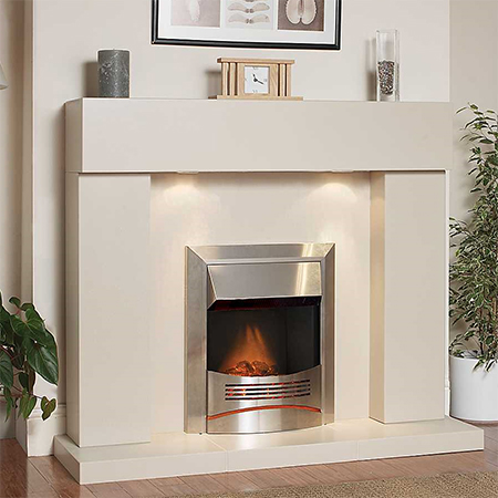 create unique freestanding fireplace surround