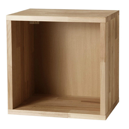 Basic wood cubes make stunning modular storage units