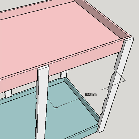 DIY 3-level bunk beds