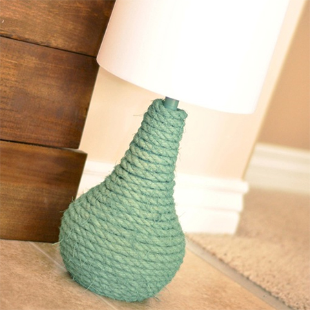 Rope wrapped lamp