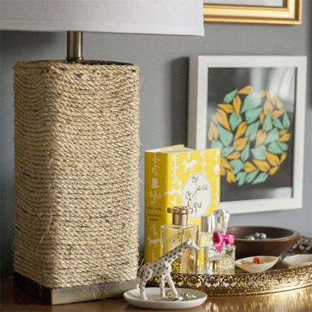 Rope wrapped lamp