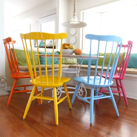 rustoleum spray paint wood cottage dining chairs