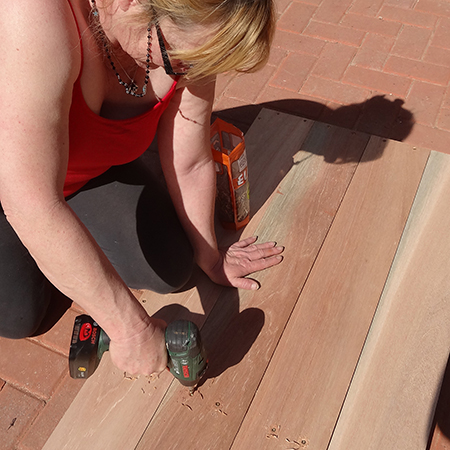 diy how to make outdoor patio furniture attach slats