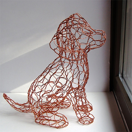 crafty ideas wire puppy sculpture
