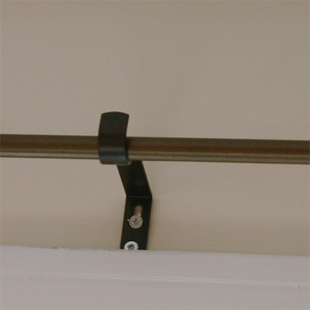 PVC pipes and ping-pong ball curtain rod and finials! 
