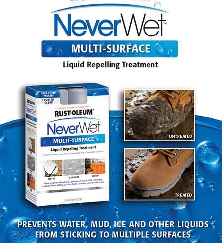 Don't let it rain on your parade - use Rust-Oleum NeverWet!