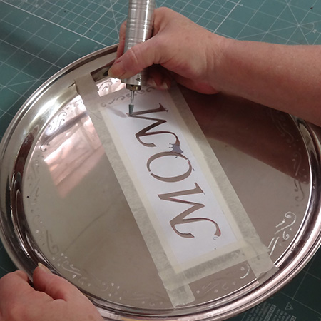 dremel fortiflex engrave stainless steel tray for mothers day gift  idea