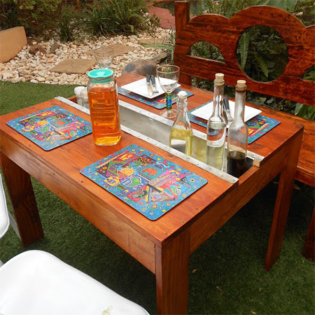 Make a garden table on a budget