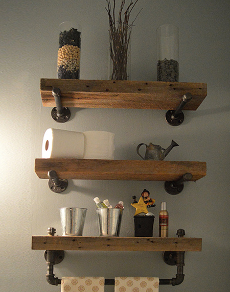 Easy shelf ideas that you can DIY with galvanised pipe