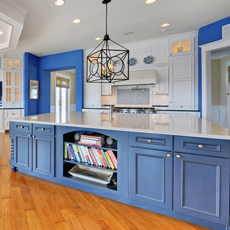 ideas decorating with blue for kitchen