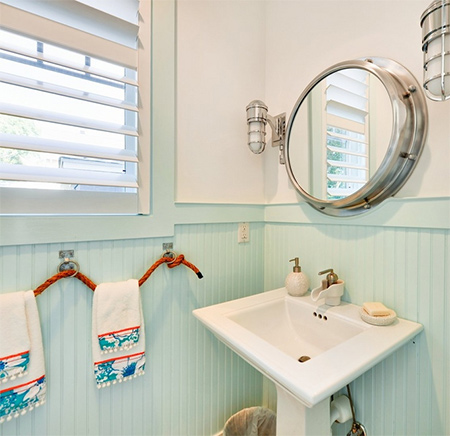 ideas decorating with blue and white for clean fresh bathroom