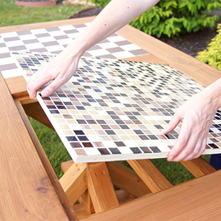 Make a diy family games table with reversible games boards