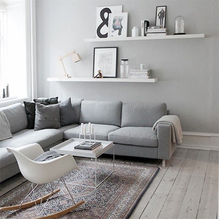 50 shades of grey living room