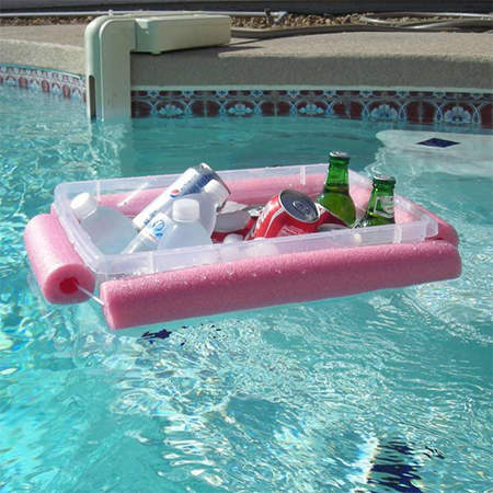HOME-DZINE - DIY Projects - One of our most popular projects, the floating pool noodle bar is perfect for the summer pool. Fill up with refreshments for poolside fun - for you or your kids.