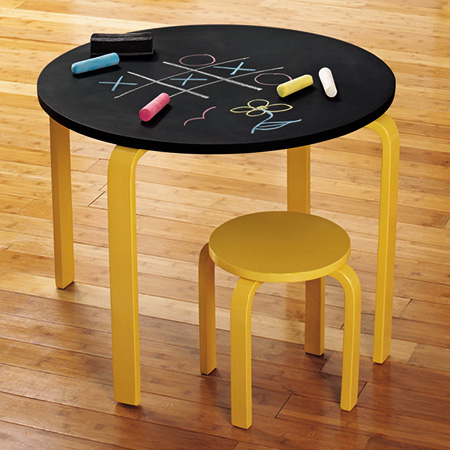 rustoleum chalkboard spray or paint on a table