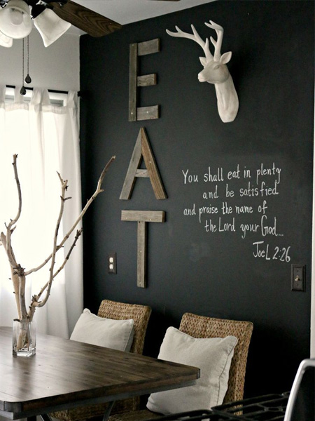 rustoleum dining room wall with chalkboard ideas