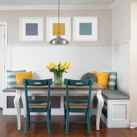 modern dining or kitchen banquette