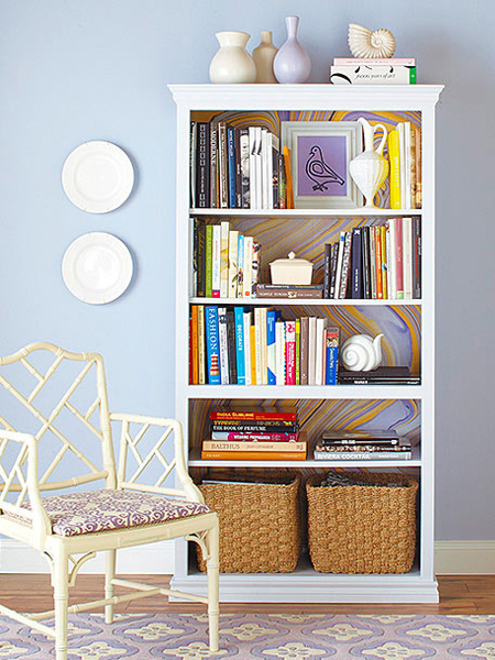 how to make a diy bookcase or bookshelf ideas with painted back