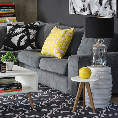 black white and yellow at mr price home