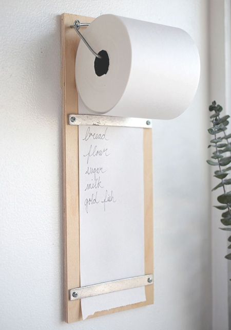 grocery paper diy roll lists brown using craft wire shopping pad wood toilet wooden rolls below liste courses butcher command