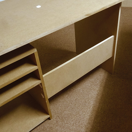 Practical desk for child or teen bedroom back view