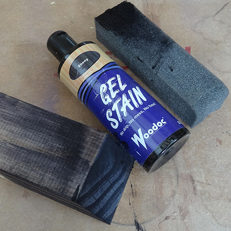 woodoc ebony gel stain rustic pine or reclaimed wood bookshelf