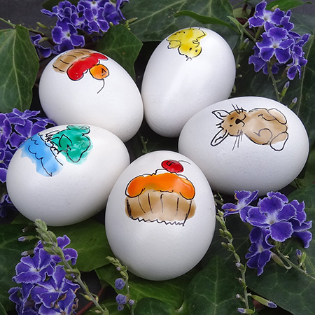 Fingerprint Easter eggs - fun kids craft