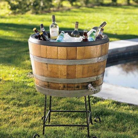 make garden or outdoor furniture from wine barrel