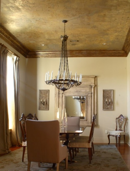 Decorating ideas for a ceiling traditional gilded ceiling