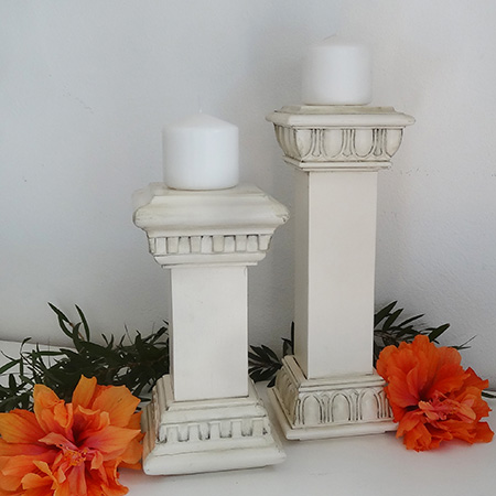 Faux vintage candle holders rustoleum 2x heritage white spray paint