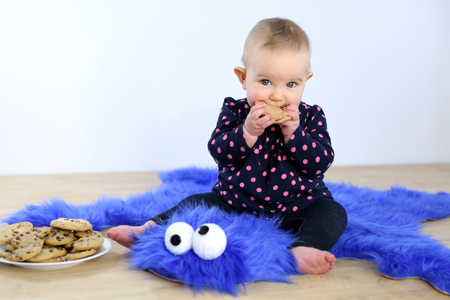Use super-soft plush fabric to make everyone's favourite cookie eating monster rug