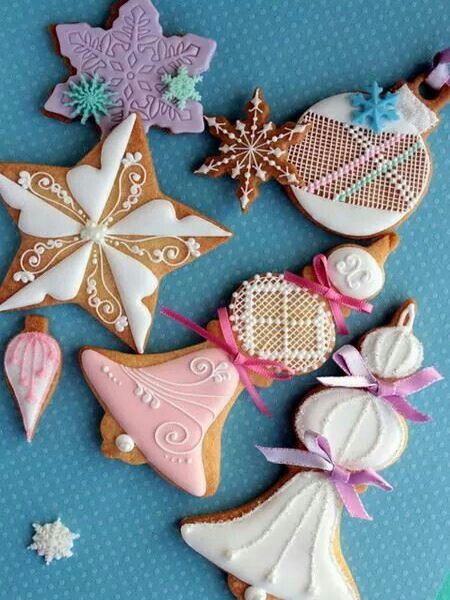 edible gingerbread iced biscuits festive decorations
