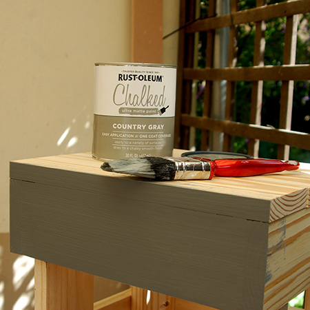 Finish off your new bedside table with Rust-Oleum Chalked ultra matte paint in your choice of colour