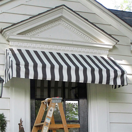This project shows how to make your own window or door awning and finish with fabric that adds a decorative touch to your home exterior. It's a reasonably easy DIY project and a great beginner project for a welding enthusiast looking for a small project to start with. 