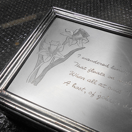 Make a faux pewter trinket box with engraved lid