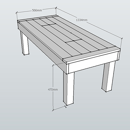 Outdoor table with ice box cooler