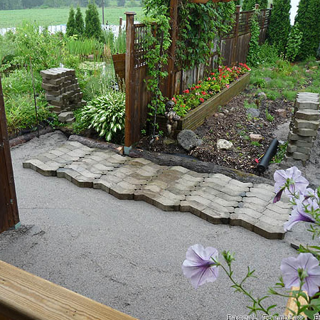 Lay a path with paving blocks