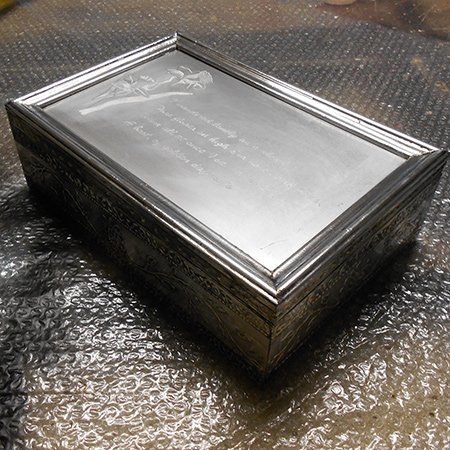 Make a faux pewter jewellery box