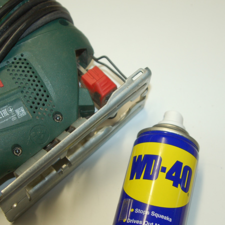 WD-40 is a silicone-free solution that not only lubricates, but also protects against moisture and rust. After cleaning, spray WD-40 into moving parts [not close to electrical motors] and then remove any excess with a cloth or rag.